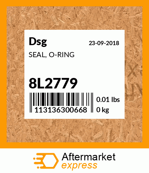 Spare part 8L2779 + SEAL, O-RING