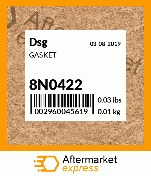 Spare part 8N0422 + GASKET