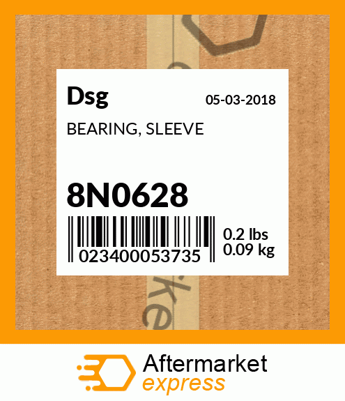 Spare part 8N0628 + BEARING, SLEEVE