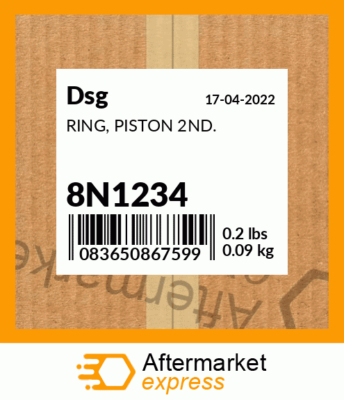 Spare part 8N1234 + RING, PISTON 2ND.