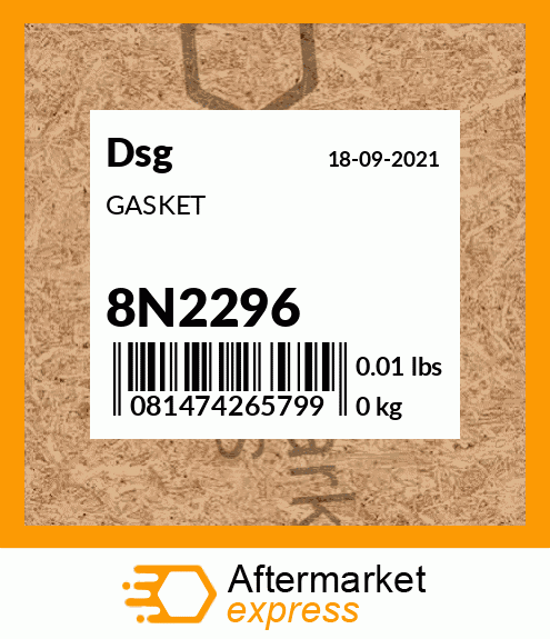 Spare part 8N2296 + GASKET