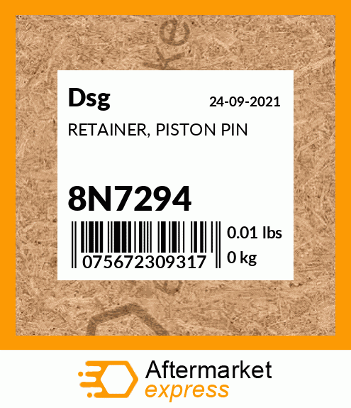 Spare part 8N7294 + RETAINER, PISTON PIN