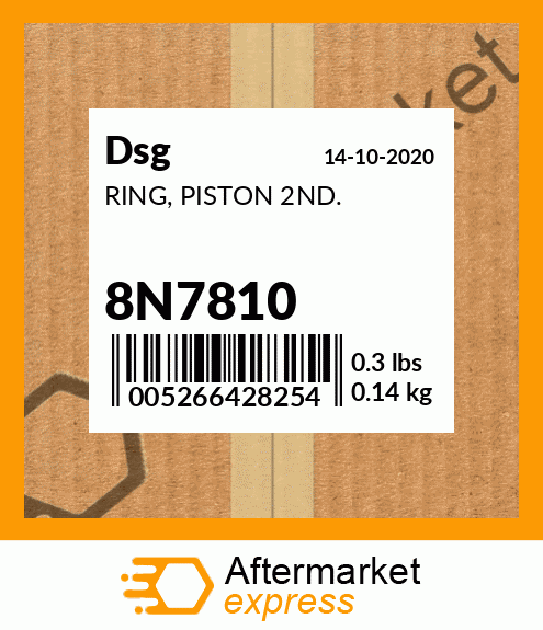 Spare part 8N7810 + RING, PISTON 2ND.