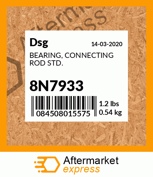 Spare part 8N7933 + BEARING, CONNECTING ROD STD.