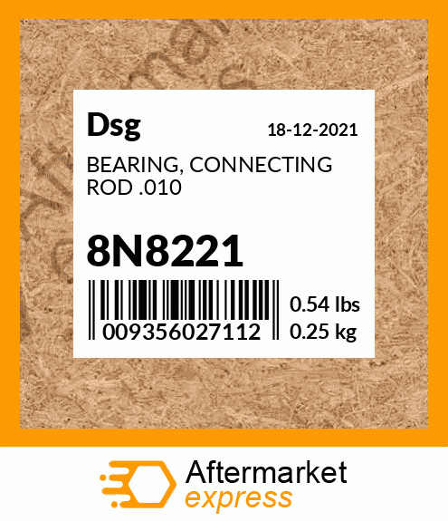 Spare part 8N8221 + BEARING, CONNECTING ROD .010