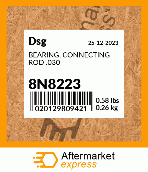 Spare part 8N8223 + BEARING, CONNECTING ROD .030