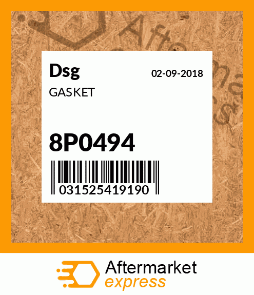 Spare part 8P0494 + GASKET