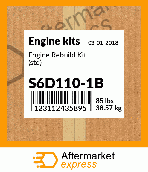 Spare part S6D110-1B + Engine Rebuild Kit (std)