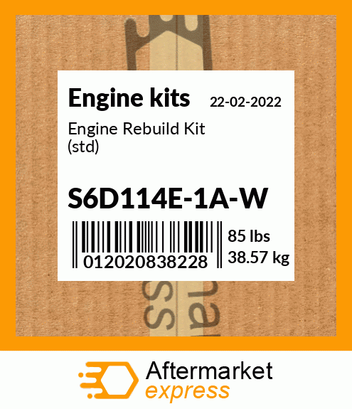 Spare part S6D114E-1A-W + Engine Rebuild Kit (std)