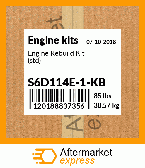 Spare part S6D114E-1-KB + Engine Rebuild Kit (std)