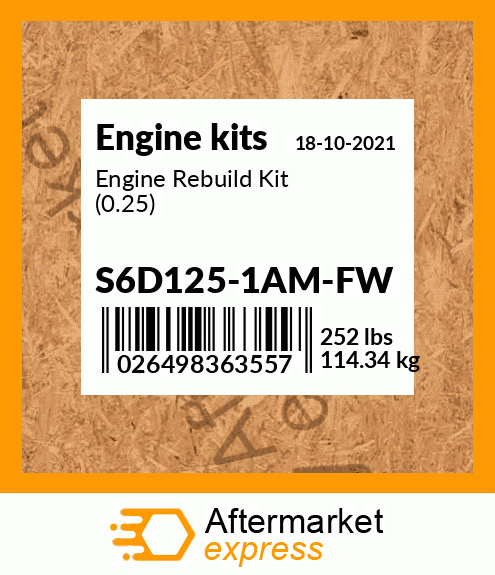 Spare part S6D125-1AM-FW + Engine Rebuild Kit (0.25)