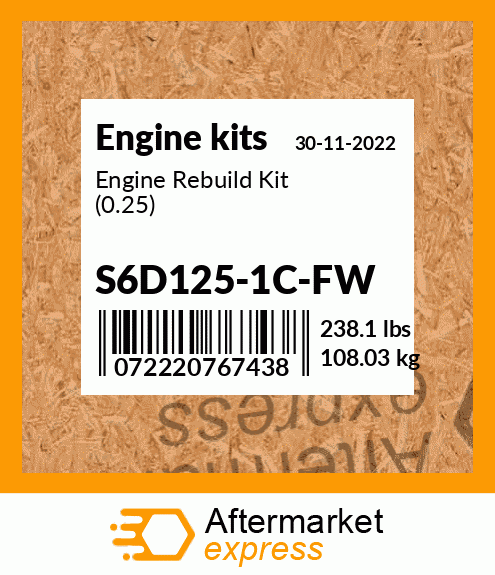 Spare part S6D125-1C-FW + Engine Rebuild Kit (0.25)