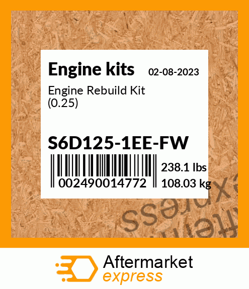 Spare part S6D125-1EE-FW + Engine Rebuild Kit (0.25)