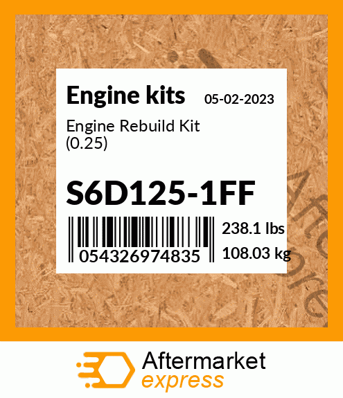 Spare part S6D125-1FF + Engine Rebuild Kit (0.25)