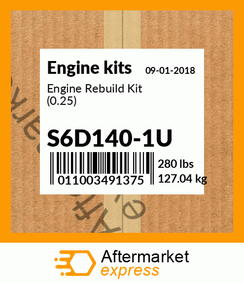 Spare part S6D140-1U + Engine Rebuild Kit (0.25)