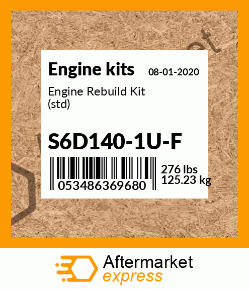 Spare part S6D140-1U-F + Engine Rebuild Kit (std)