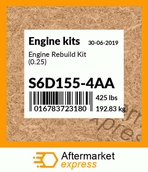 Spare part S6D155-4AA + Engine Rebuild Kit (0.25)