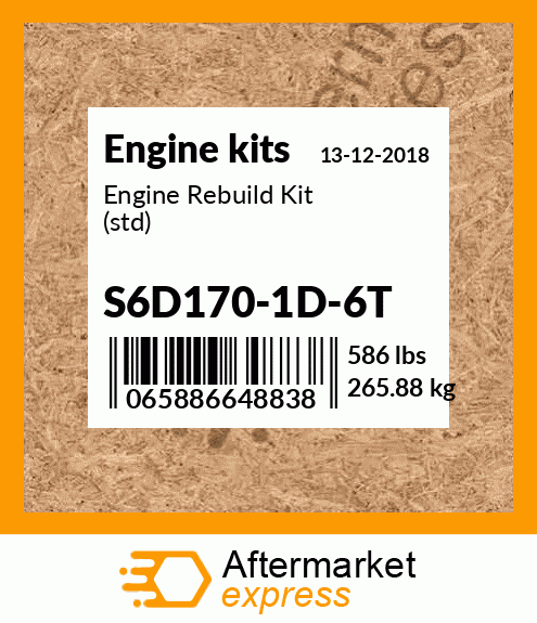 Spare part S6D170-1D-6T + Engine Rebuild Kit (std)