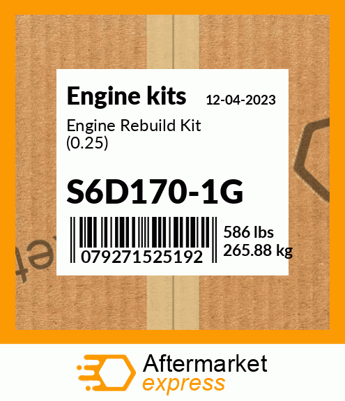 Spare part S6D170-1G + Engine Rebuild Kit (0.25)