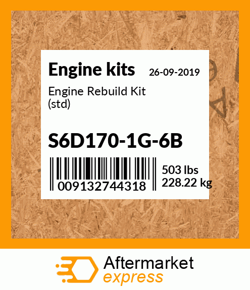 Spare part S6D170-1G-6B + Engine Rebuild Kit (std)