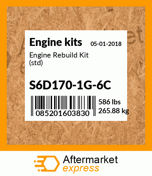 Spare part S6D170-1G-6C + Engine Rebuild Kit (std)