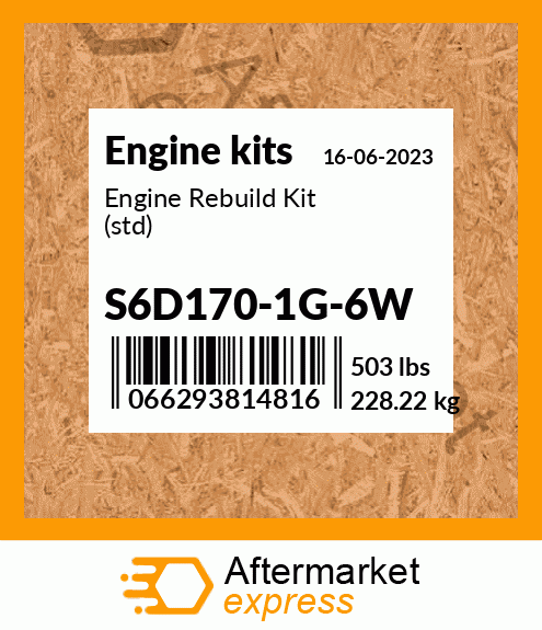 Spare part S6D170-1G-6W + Engine Rebuild Kit (std)