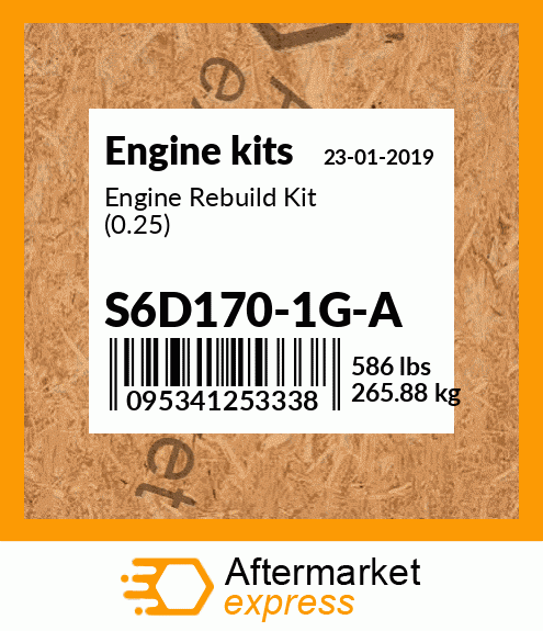 Spare part S6D170-1G-A + Engine Rebuild Kit (0.25)