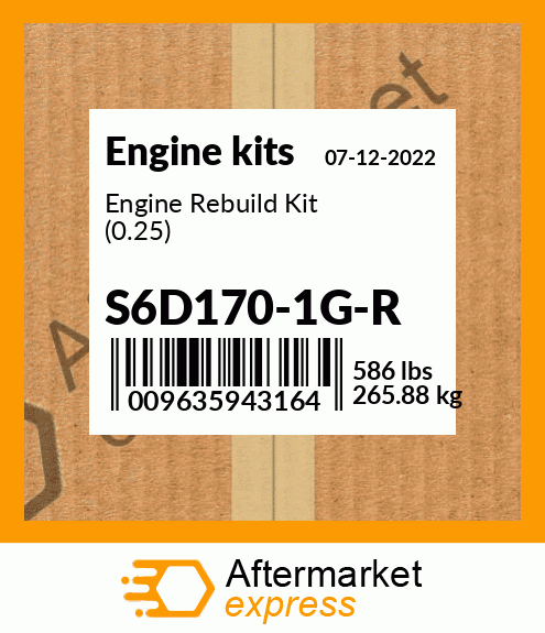 Spare part S6D170-1G-R + Engine Rebuild Kit (0.25)