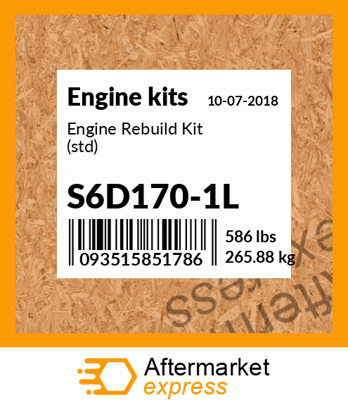 Spare part S6D170-1L + Engine Rebuild Kit (std)