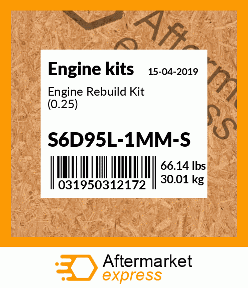 Spare part S6D95L-1MM-S + Engine Rebuild Kit (0.25)