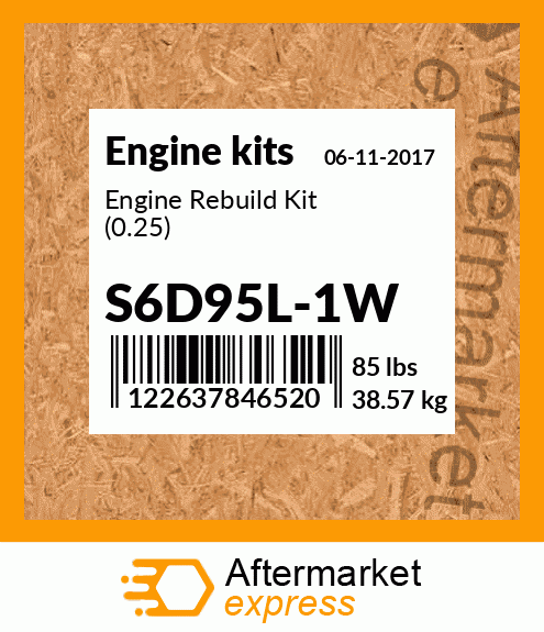 Spare part S6D95L-1W + Engine Rebuild Kit (0.25)