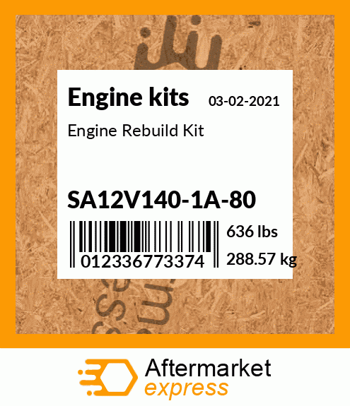 Spare part SA12V140-1A-80 + Engine Rebuild Kit