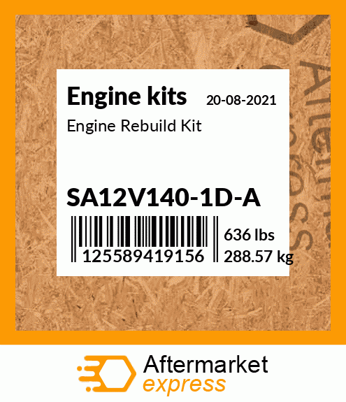 Spare part SA12V140-1D-A + Engine Rebuild Kit