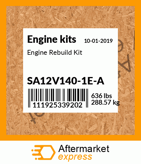 Spare part SA12V140-1E-A + Engine Rebuild Kit