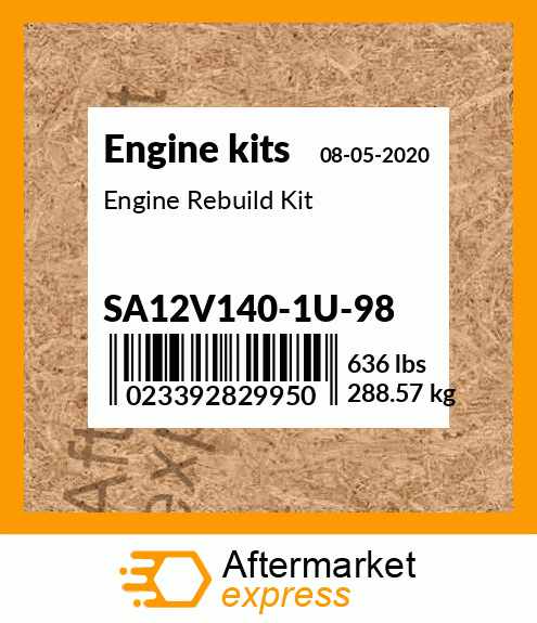 Spare part SA12V140-1U-98 + Engine Rebuild Kit