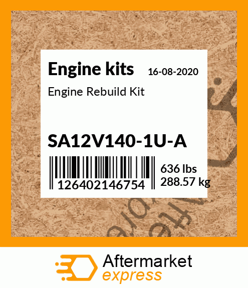 Spare part SA12V140-1U-A + Engine Rebuild Kit