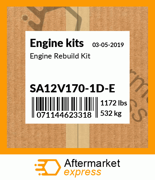 Spare part SA12V170-1D-E + Engine Rebuild Kit