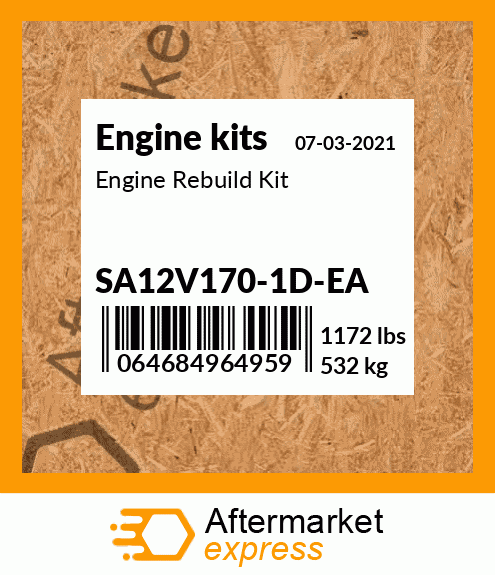 Spare part SA12V170-1D-EA + Engine Rebuild Kit