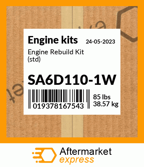 Spare part SA6D110-1W + Engine Rebuild Kit (std)