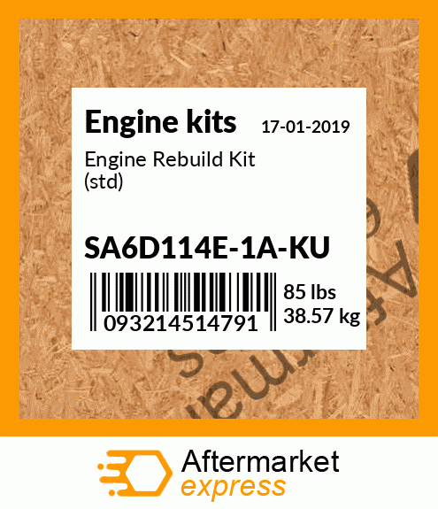 Spare part SA6D114E-1A-KU + Engine Rebuild Kit (std)