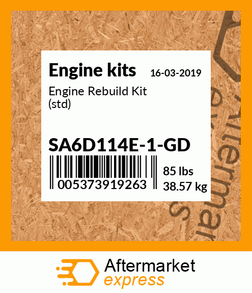 Spare part SA6D114E-1-GD + Engine Rebuild Kit (std)