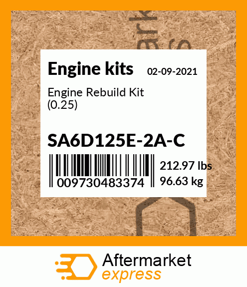 Spare part SA6D125E-2A-C + Engine Rebuild Kit (0.25)