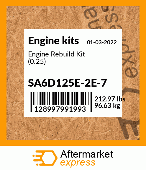 Spare part SA6D125E-2E-7 + Engine Rebuild Kit (0.25)