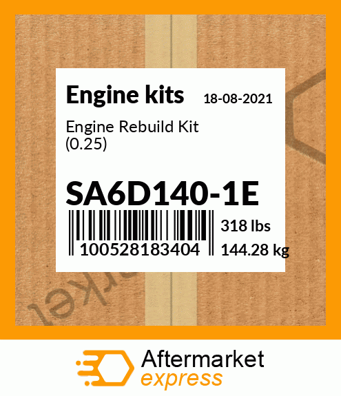 Spare part SA6D140-1E + Engine Rebuild Kit (0.25)