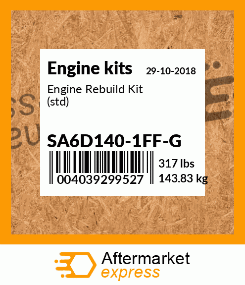 Spare part SA6D140-1FF-G + Engine Rebuild Kit (std)