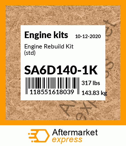 Spare part SA6D140-1K + Engine Rebuild Kit (std)