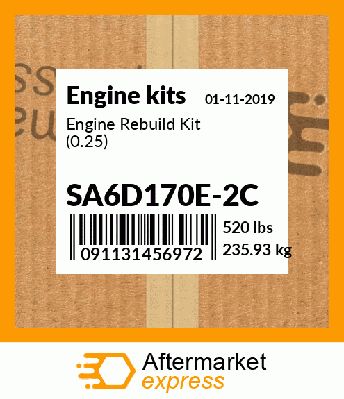 Spare part SA6D170E-2C + Engine Rebuild Kit (0.25)