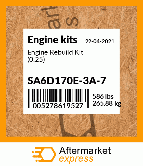 Spare part SA6D170E-3A-7 + Engine Rebuild Kit (0.25)