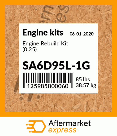 Spare part SA6D95L-1G + Engine Rebuild Kit (0.25)