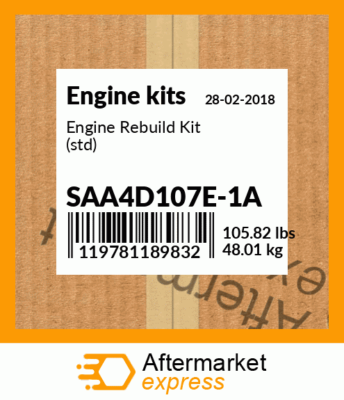 Spare part SAA4D107E-1A + Engine Rebuild Kit (std)